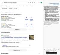 The results in Google with the ChatGPT side bar 