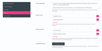 Paige's settings, with custom instructions, topics to avoid, topics to mention, and a company documents upload