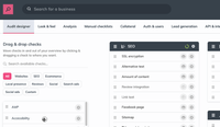 A GIF showing how to drag and drop checks from the Insites check library and into reports.