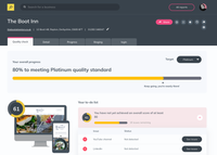 A screenshot of the Insites platform showing a percentage breakdown for quality assurance check.