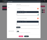 A screenshot of a web page with a form checklist, showing how to add manual checklists within the Insites platform.