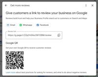 Give customers a link to review your business on google.