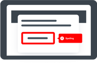 A spelling error highlighted on a website