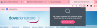 Screenshot of Insites Chrome extension showing the state when a business has not been audited