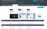 A screenshot demonstrating the competitor comparison tool from Insites.