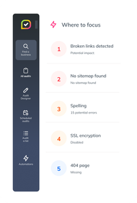 See every SEO issue at a glance
