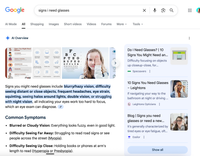 AI Overviews search results for